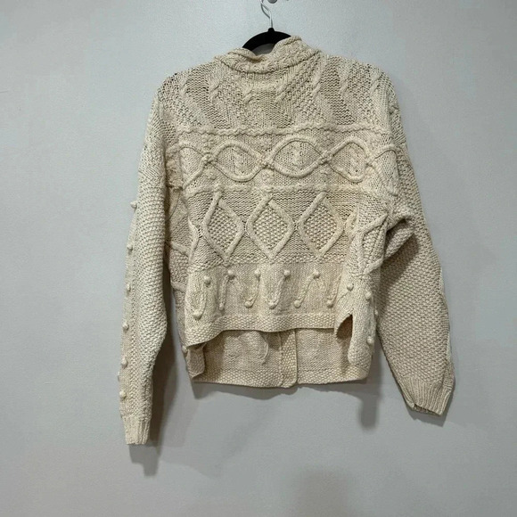 Knitting needles silk blend cardigan Medium - Picture 2 of 10